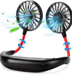 Portable USB Rechargeable Neck Fan