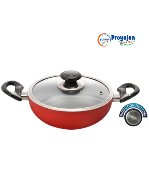 TOPPER Nonstick Glamour Deep Fry Pan With Lid IB TOPPER Nonstick Glamour Deep Fry Pan With Lid IB